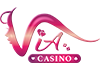 VIA logo — official RAFI99 gold-red lion live casino vendor